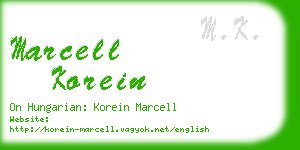marcell korein business card